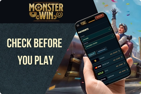 Monsterwin casino deposit checklist for Canadian players
