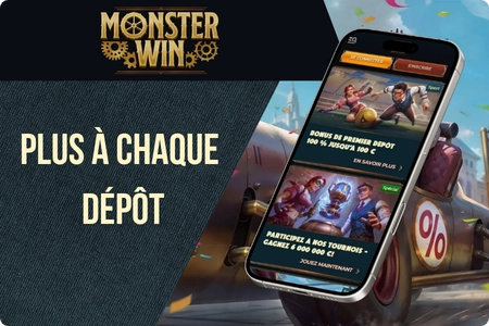 Monsterwin France bonus de bienvenue et promotions