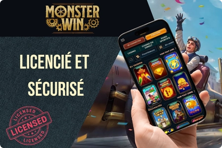 Monsterwin licence Costa Rica et sécurité SSL
