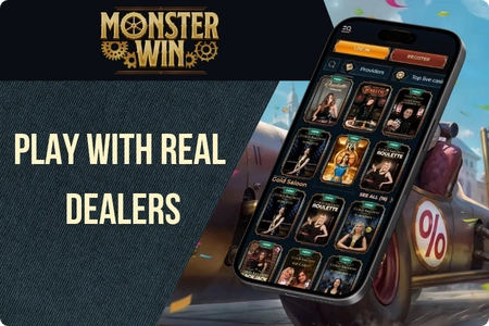Monsterwin live casino table games with HD streaming