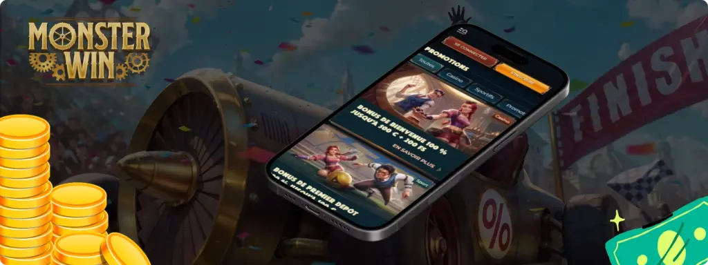 Monsterwin bonus de bienvenue version mobile