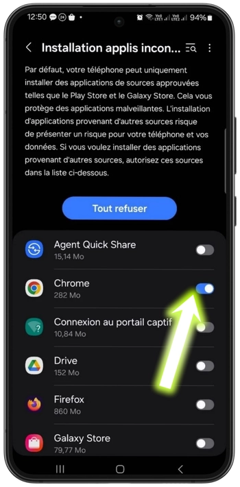 Monsterwin paramètres sources inconnues téléphone